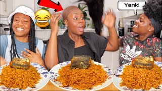 PRANK GONE WRONG SNATCHING MY SISTERS WIG TO SEE HER REACTION 😱😱 [upl. by Maxama]