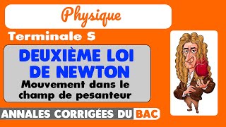 32  2 ÈME LOI DE NEWTON  MVT DANS LE CHP DE PESANTEUR ANNALES corrigées du BAC [upl. by Akinit]