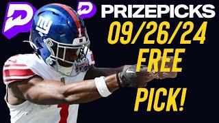 Best Prizepicks Today  NFL Prizepicks  Prizepicks NFL  TNF Picks  092624 [upl. by Llieno]