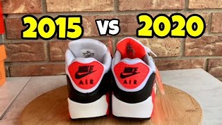 Air Max 90 Infrared Comparison 2015 VS 2020 [upl. by Tager]