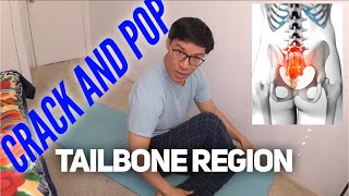 How to Crack My Lower Back and Pop Tailbone Pain Away Stretch Guide  No Chiropractor Needed [upl. by Onin]