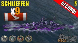 Schlieffen 9 Kills amp 279k Damage  World of Warships Gameplay [upl. by Oidacra752]