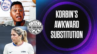 Korbin Albert has cold encounter with teammates before scoring first USWNT goal  The Cooligans [upl. by Anelrac488]