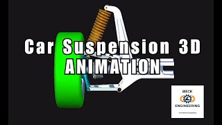 Car suspension system animation 3d wheel and suspension working principle [upl. by Buyers]