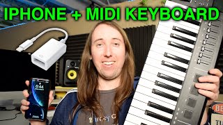 How To Use A MIDI Keyboard On iPhone [upl. by Laurie]