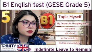 Full Test B1 English test GESE Grade 5  SELT British Citizenship Trinity College London ILR UK [upl. by Naus]