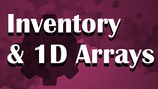 GameMaker Tutorial Simple Inventory with 1D Arrays [upl. by Yrem]