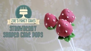 strawberry cake pops How to make strawberry shaped cake pops cake decorating tutorials [upl. by Wiebmer787]