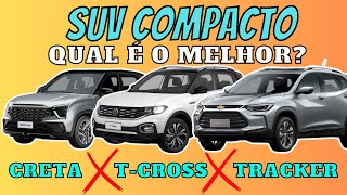 TRACKER CRETA ou TCROSS qual o melhor SUV compacto do Brasil em 2023 [upl. by Las]