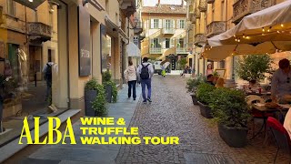 Truffles and Wine Walking Tour in Alba Italy  4K [upl. by Kirshbaum]