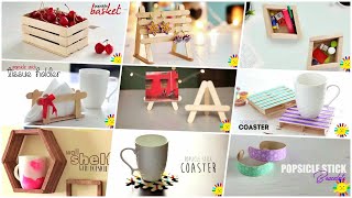 DIY Popsicle Stick Craft Compilation  Crafts Using Popsicle Sticks [upl. by Ajile]