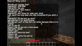 Minecraft Alpha 1013  Multiplayer survival clips [upl. by Arlen]