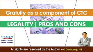 Gratuity as a Component of CTC  LEGALITY  PROS amp CONS [upl. by Shem]