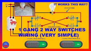 1 gang 2 way switch wiring  1 gang 2 way switch wiring diagram [upl. by O'Dell]