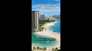 Discover Why Waikiki Beach Is Hawaii’s Ultimate Tropical Getaway 🌺🇺🇸 travel shorts hawai [upl. by Enelhtak]