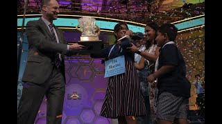 2022 Scripps National Spelling Bee Winning Moment [upl. by Oidgime]