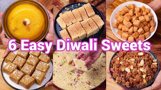 Diwali Recipes 2024  Quick amp Easy Sweets amp Desserts  6 Instant Healthy Deepavali Recipes [upl. by Asseret]