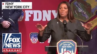 New York Attorney General Letitia James booed in New York City [upl. by Ailina]