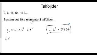 Matematik 3b Repetition av geometriska talföljder och summor [upl. by Nangatrad715]