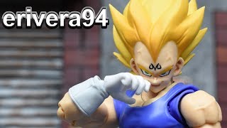 Bandai Tamashii Nations SH Figuarts Dragon Ball Z MAJIN VEGETA Action Figure Toy Review [upl. by Eillak]