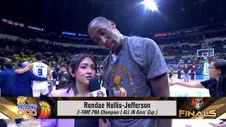 Rondae HollisJeffersons Postgame speech  PBA Season 49 Governors Cup Finals [upl. by Derby]