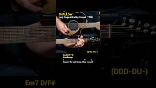 Shallow  Lady Gaga amp Bradley Cooper 2018 Easy Guitar Chords Tutorial with Lyrics Part 1 SHORTS [upl. by Eedahs]