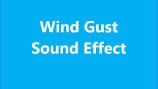 Wind Gust Sound Effect [upl. by Luapnoj960]