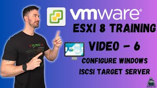 How to Configure Windows iSCSI Target Server for vCenter Step by Step  VCP8DCV 2024  Video 6 [upl. by Ahsini]