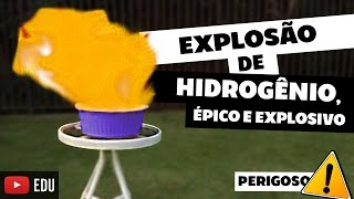 EXPERIÊNCIA DE QUÍMICA  BOMBA DE HIDROGÊNIO H2 [upl. by Aubyn]