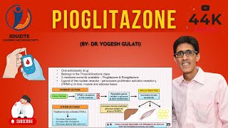 PIOGLITAZONE  Pharmacology [upl. by Trip226]