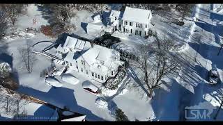 01302022 Stoughton MA  Highest snow totals 31 inches of snow burying town Drone [upl. by Sanfo]