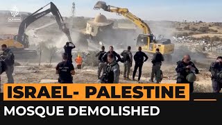 Israeli forces demolish mosque in Negev  AJshorts [upl. by Oisor]