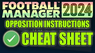 FM24 Opposition Instructions CHEAT SHEET  FM24 TacticsUPDATED [upl. by Lletnwahs45]