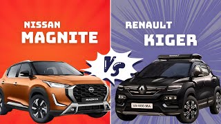 Which Car Is RIGHT For You Comparison Between NISSAN Magnite amp RENAULT Kiger  Detailed Comparison [upl. by Wise]