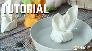 Tutorial  Come piegare i tovaglioli a Pasqua [upl. by Jeffcott]