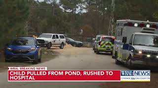 Child pulled from retention pond near Wake Forest [upl. by Blandina]