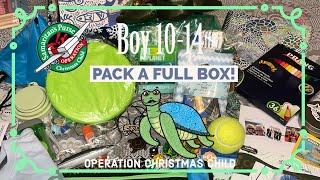 Operation Christmas Child  Boy 1014  Pack a full box 2024 [upl. by Jakob]