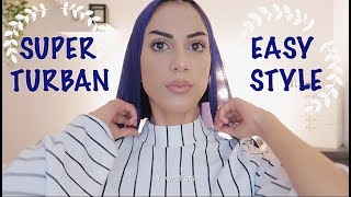 Quickest Turban Tutorial Ever Pinless [upl. by Ecyle]