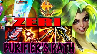 WILD RIFT ZERI ADC GAMEPLAY  PURIFIERS PATH  ZERI BUILD RUNES [upl. by Arhsub]