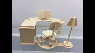 DIY Miniature Den  3D Woodcraft Construction Kit [upl. by Marchelle]