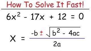 How To Solve Quadratic Equations Using The Quadratic Formula [upl. by Petey]