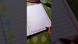 Diary Page Design📘🖋  project amp journal idea💖  youtubeshorts ytshorts art shorts [upl. by Anairdna362]