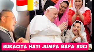 Sukacita Ibu Hajah Shinta Nuriyah Abdurrahman Wahid Mbak Yenny dan Inayah Wahid Berjumpa Bapa Suci [upl. by Animlehliw]