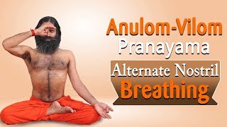 AnulomVilom Pranayama Alternate Nostril Breathing  Swami Ramdev [upl. by Anihtyc]