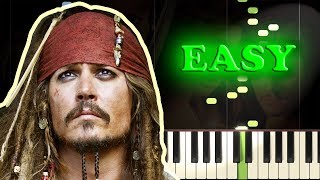 PIRATES OF THE CARIBBEAN  HES A PIRATE  Easy Piano Tutorial [upl. by Lapointe]