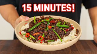 MONGOLIAN GROUND BEEF In 15 Minutes [upl. by Kylander]