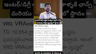 Telangana VRO VRA Notification 2024 [upl. by Hareema]