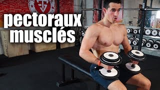 PECTORAUX MUSCLÉ À LA MAISON EN 5 MINUTES [upl. by Nimoynib]