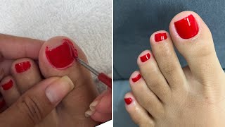 Esmaltação vermelha nas unhas dos Pés [upl. by Clare543]