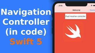 Swift 5 Navigation Controller Programmatically in code Xcode 11 2020  iOS Development [upl. by Singh]